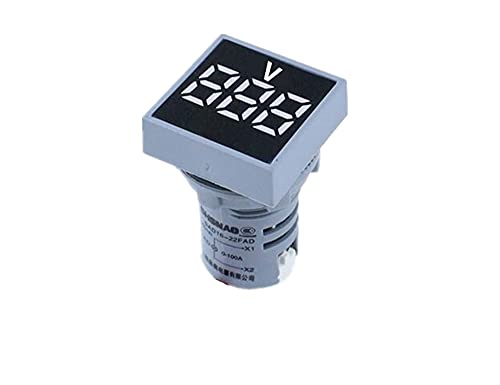 VELORE 22mm Mini Digitális Voltmérő Tér AC 20-500V Voltos Feszültség Teszter Méter Power LED Kijelző Kijelző (Szín : Kék)