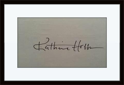Keretes Katharine Hepburn Autogramot a Eredetiséget igazoló Tanúsítvány