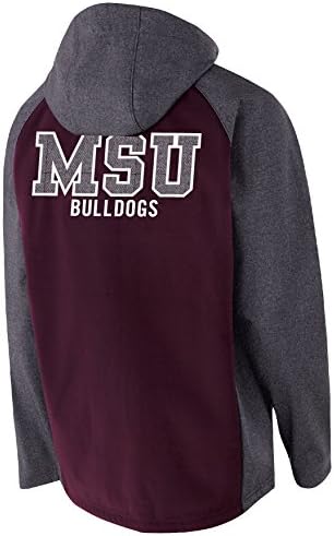 NCAA Mississippi State Bulldogs Férfi Raider Soft Shell Kabát, Közepes, Szén-Nyomtatás/Barna