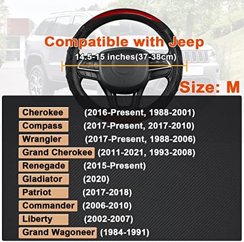 ÓRIÁS PANDA Kormány Fedezi a Jeep Wrangler, Autó Kormánykerék Fedezi a Jeep Grand Cherokee, valamint Cherokee - Piros
