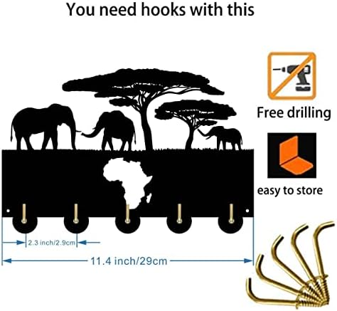 XDG-Afrikai Elefánt Háztartási Berendezés Fából készült Falra Horgok Fali Fogas fogas Kulcsokat, Táskák, Ruhák, többfunkciós Gombok Kézitáska