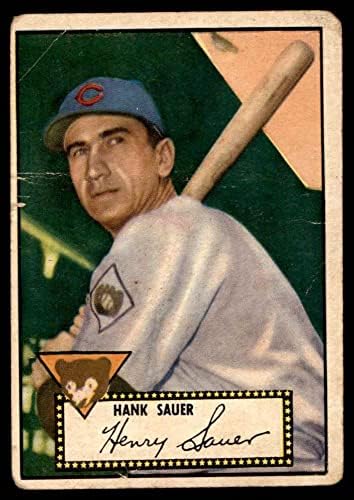 1952 Topps 35 Hank Sauer Chicago Cubs (Baseball Kártya) SZEGÉNY Kölykök