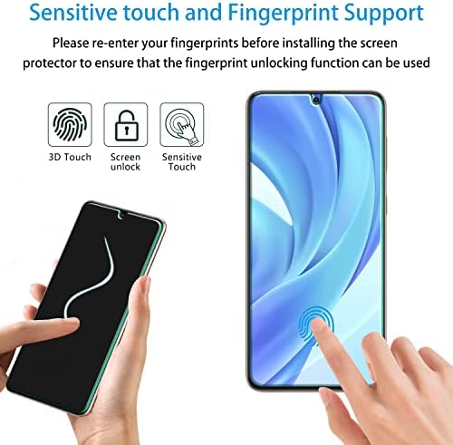 Slanku [3-PACK] Képernyő Védő Kompatibilis a Samsung Galaxy S21 5G Edzett Üveg, Támogatása, Ujjlenyomat-Olvasó, HD Képernyő