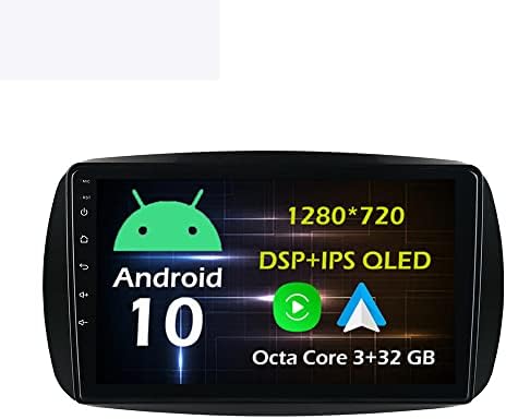 9 3+32GB Android 10 Dash Autó Sztereó Rádió Alkalmas Mercedes-Benz Smart Fortwo 3 17 18 19 2020-As fejegység, GPS, Navigáció Carplay Android