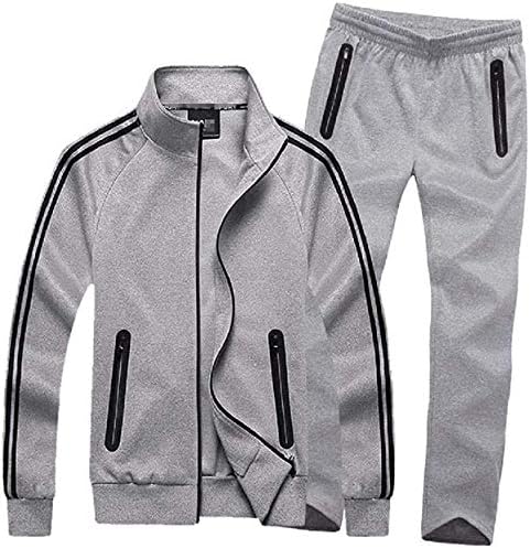 Férfi Kabát Dzseki Sportwear Csíkos Nadrág Plus Size 2 Darab Melegítő Szett