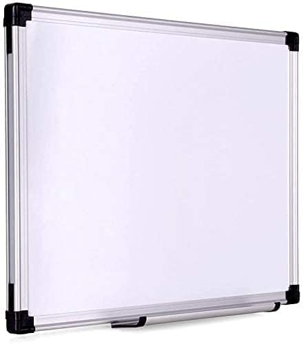 XBoard Mágneses Fehér Tábla 24 x 18 cm-es, Szárazon törölhető, Alumínium Keretes Tábla Levehető Jelölő Tálca - 2 Pack