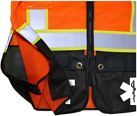Qraphic Tee EMT Túlélő Biztonsági Mellény, Type R-Osztály 2, Fényvisszaverő logo elöl, hátul.