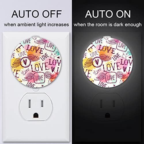 2 Csomag Plug-in Éjjeli LED-es Éjszakai Fény, az Alkonyat-hogy-Hajnal Érzékelő Gyerek Szoba, Gyerekszoba, Konyha, Előszoba Szerelem