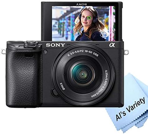 Sony Alpha a6400 tükör nélküli Digitális Fényképezőgép (Fekete) 16-50mm & 55-210mm Lencse + LED-Mindig a Fény + 128 GB Memória, Szűrők,