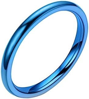 2023 Új Kezét Szerződött Divat Női Jól Polírozott Gyűrű Gyűrű Farok Pár 2MM Gyűrűk Hullám Ting (Blue6, 6)