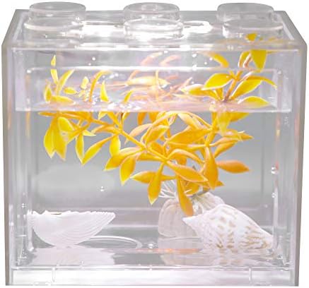 Akvárium akvárium Dekorációs Mini Akvárium USB LED Lámpa, akvárium, Asztali Lámpa akvárium Box Office Tea Asztal Dekoráció(Átlátszó)