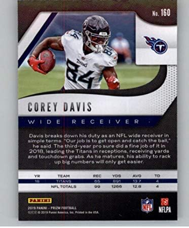 2019 Panini Prizm 160 Corey Davis Tennessee Titans NFL Labdarúgó-Trading Card
