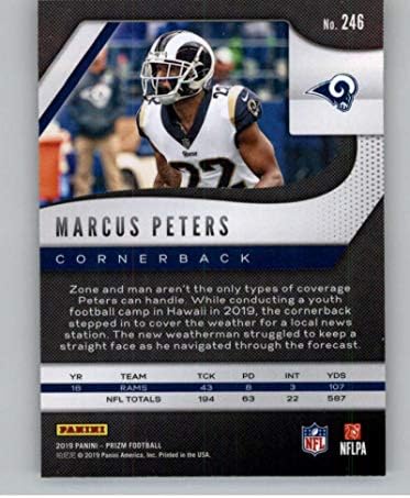 2019 Panini Prizm 246 Marcus Peters Los Angeles Rams NFL Labdarúgó-Trading Card
