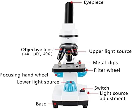 YASEZ Zoom 2000x Biológiai Mikroszkóp monokuláris Hallgatói Laboratóriumi Labor, Oktatás, LED, USB