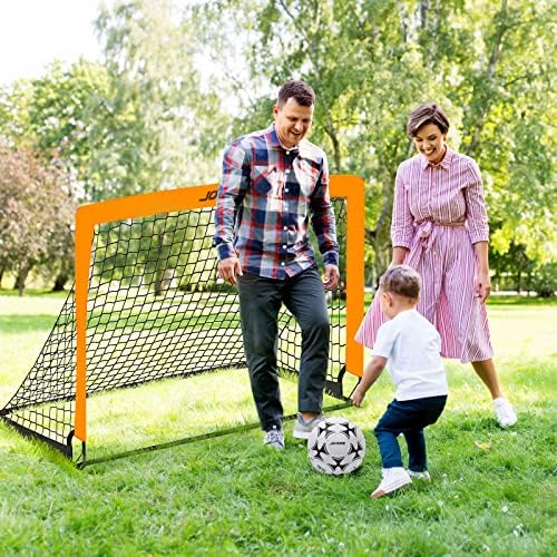 Foci Célok a Kertben Gyerekek Kisgyermek Foci Cél 4' x 3' Soccer Nettó Foci Képzés Berendezés Mérete 4 Futball-Labda, 8 Foci Kúpok, hordtáska