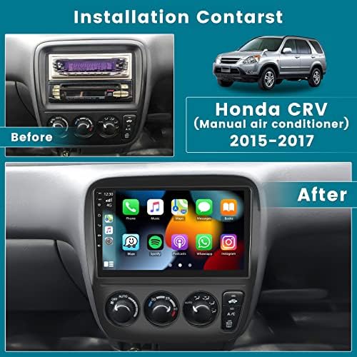 Android 11 autóhifi, a Honda CRV 1997-2001Radio Vezeték nélküli Carplay Android Auto, Hikity 9 Hüvelykes érintőképernyő autórádió Honda CRV