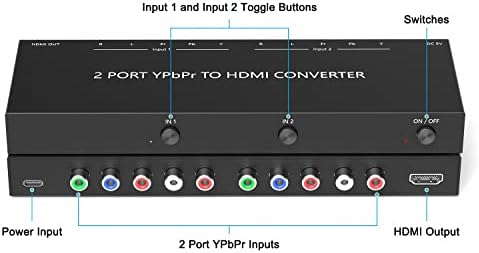 Komponens HDMI Átalakító Női YPbPr-HDMI Átalakító Támogatja a 720P/ 1080P (2Port Komponens HDMI Átalakító)