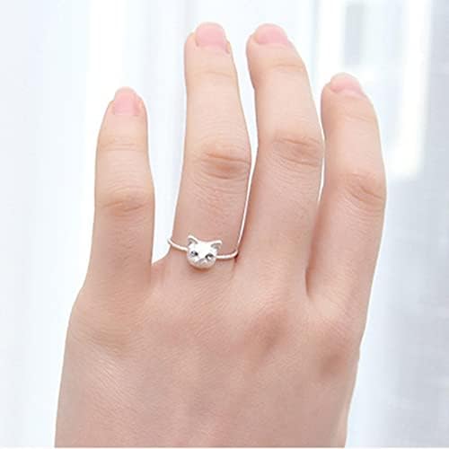 WYBAXZ Csillag, Gyűrű Lánya koreai Verzió Gyönyörű Aranyos Reális Kis Macska Állat Gyűrű a Nők Rave-Gyűrű (Arany, Egy Méret)