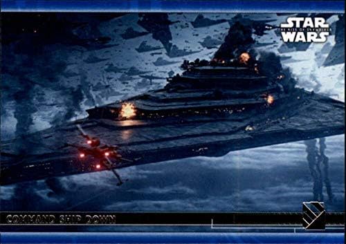 2020 Topps Star Wars A Rise of Skywalker Sorozat 2 Kék 94 Parancsnoki Hajó Le Trading Card