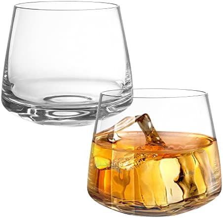 2 Whiskey Szemüveg – 12 Oz. Scotch & Bourbon Üveg – szájjal fújt, ólommentes Kristály Szórakoztató, illetve Ajándékozás által