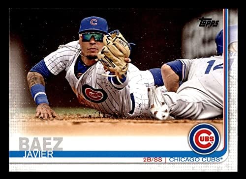 2019 Topps 310 Javier Baez Chicago Cubs (Baseball Kártya) (Fielding, illetve Napszemüveget Visel) NM/MT Cubs