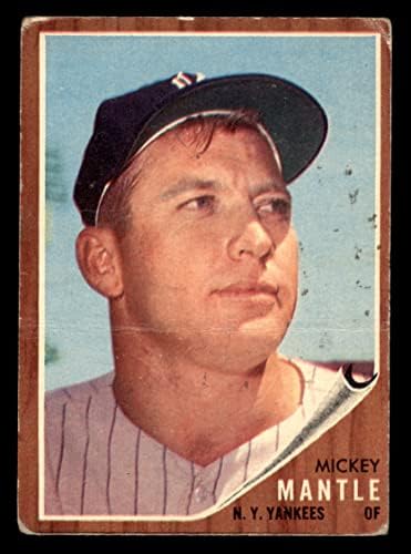 1962 Topps 200 Mickey Mantle New York Yankees (Baseball Kártya) SZEGÉNY Yankees