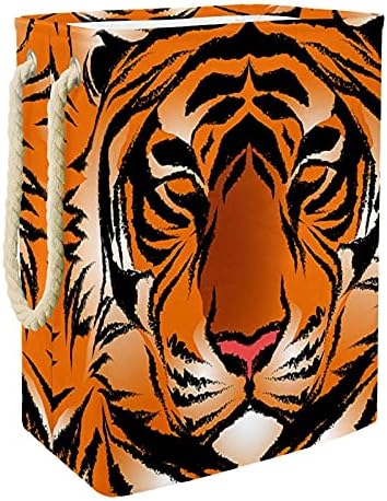 Inhomer Tigris Csíkos Állat Nagy Szennyesben Vízálló, Összehajtható Szennyestartót Kosara, Ruházat, Játék Szervező, lakberendezés