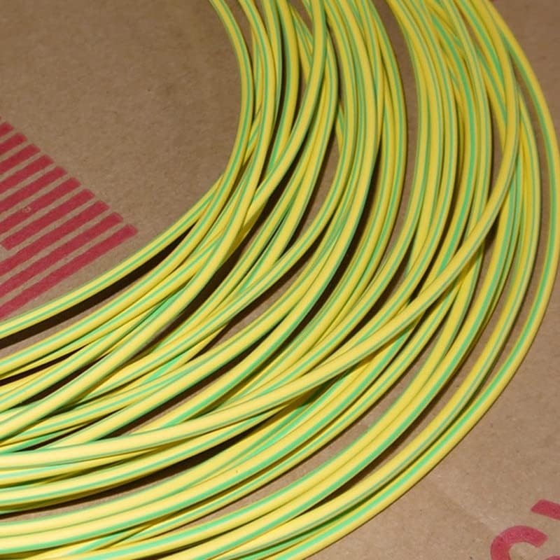 5M/Sok Yellow & Green - 2MM 4MM 6MM 8MM 10MM 12MM Választék Arány 2:1 Poliolefin Hő Zsugorodó Cső Cső Szigetelőcső Kábel Ujjú -