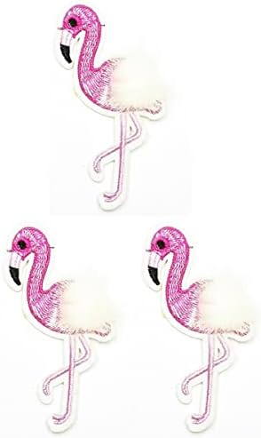 Kleenplus 3Pcs. Trópusi Madár Rajzfilm Gyerekeknek Gyerekek Rózsaszín Flamingó Divat Javítás Matrica Kézműves Foltok DIY Applied