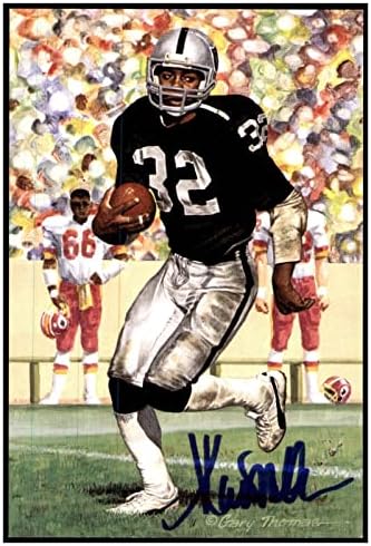 Marcus Allen Aláírt gólvonalon, Art-Kártya mlcsz-nek Dedikált Raiders PSA/DNS AL85473 - Dedikált NFL Labdarúgó-Kártyák