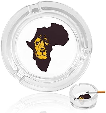 Afrika Térkép Oroszlán Üveg Dohányzó Hamutartó Cigaretta, Szivar Kerek Hamutartó Birtokos Esetben A Beltéri Kültéri