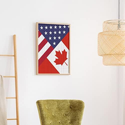Amerika, Kanada Zászló Dekorációs Gyémánt Festmény Készletek Vicces 5D DIY Teljes Fúró Gyémánt Pontok Festmények lakberendezés 12x16