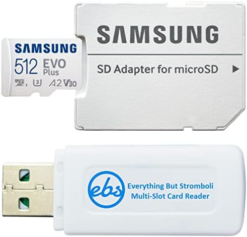 Samsung 512 gb-os EVO Plus MicroSD UHS-én Memória, SD Kártya Dolgozik a Samsung Galaxy A04s, Galaxy A04 Okos Telefonok (MB-MC512KA)