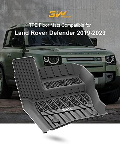 3W Szőnyegek&Cargo Bélés Kompatibilis a Land Rover Defender 2019-2023 TPE Minden Időjárási Egyéni Illeszkedik Emelet Bélés Teljes