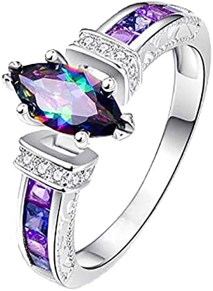 925 Ezüst Eljegyzési Gyűrűk Minimalista Évfordulós Gyűrű, Ovális Vágott Cirkónia Solitaire jegygyűrűt a Nők