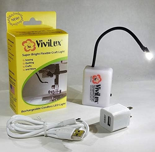 ViviLux Fényes, Rugalmas LED Craft & Varrás Könnyű; USB Újratölthető, Vezeték nélküli, Kis Feladat Fény Varrógép, Ravaszkodó & Hobbi;