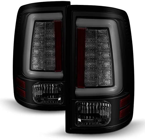 AKKON - A 2009-2018 Dodge Ram Pickup Fekete Füstölt LED Síkosító V2 hátsó Lámpák Hátsó Fék Lámpa Pár