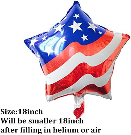10db Piros-Fehér-Kék USA Zászló Fólia Lufi Csillag Alakú Léggömböket a Függetlenség Napja Fél Kedvez
