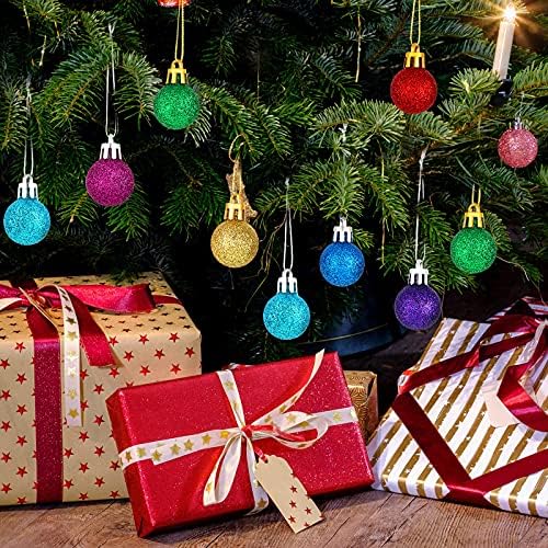 80 Db Karácsonyi Labdák Mini Csillogó Golyó Többszínű Karácsonyi Bál Karácsonyi Dísz Labda, Fa Dekoráció Miniatűr Labdákat