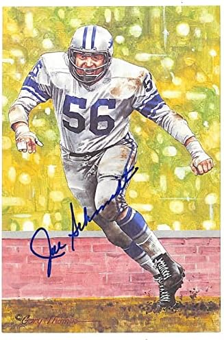 Joe Schmidt Aláírt gólvonalon, Art-Kártya mlcsz-nek Dedikált Detroit Lions PSA/DNS - Dedikált NFL Labdarúgó-Kártyák