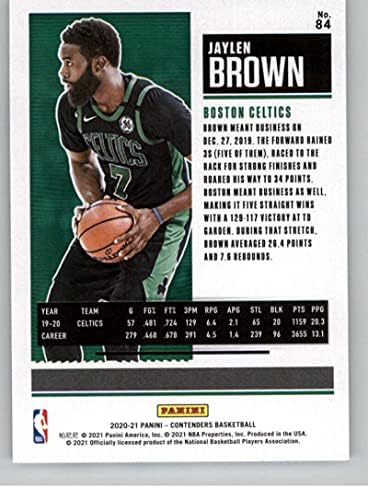 2020-21 Panini Versenyző bérlet 84 Jaylen Barna Boston Celtics NBA Kosárlabda Trading Card
