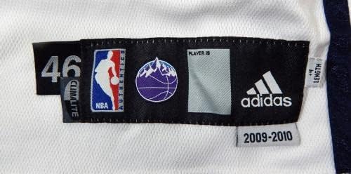 2009-10 Utah Jazz Paul Harris 6 Játék Kiadott Fehér Jersey 46 DP37369 - NBA Játék Használt