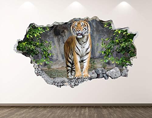 Nyugat-Hegy Tigris Safari Fali Matrica Art Dekoráció 3D-s Összetört Állat Matrica Poszter, Gyerek Szoba Falfestmény, Egyedi Ajándék