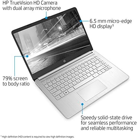 2022 Legújabb HP Premium Laptop, 14 FHD IPS LED Kijelző, Intel Quad-Core Processzor, Intel UHD Grafika, 16 GB RAM, 1 tb-os PCIe SSD, Bluetooth