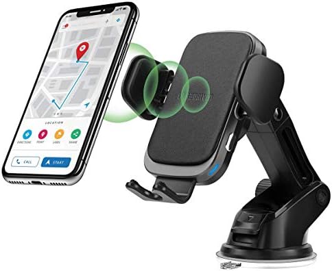 AUTÓT sofőrrel Vezeték nélküli Töltés Telefon Mount Kit - Automatikus Okos Hozz & Release - 10W Qi Gyors Töltés Műszerfal, Szélvédő, Légtelenítő