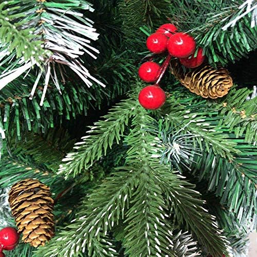 DULPLAY Mesterséges karácsonyfa Hó 7.8 Ft Prémium Világít a Hó Özönlöttek Csuklós Klasszikus Fa, Fém Állvány, Ünnepi Dekoráció-Zöld