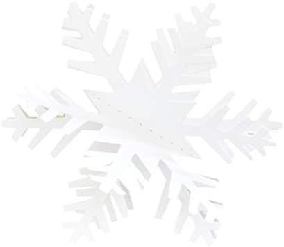 VALICLUD 2db 3D Hópehely Dekoráció Ezüst Fehér Hópelyhek Karton String Karácsonyi Lóg Garland Díszek Karácsonyra