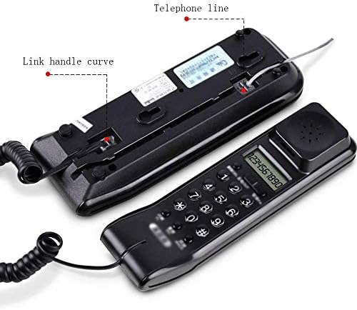 KLHHG Telefon, Nyugati Stílusú Retro Vezetékes Telefon, Digitális Tároló, Falra Szerelhető, a zajcsökkentés Funkció Haza Hivatal