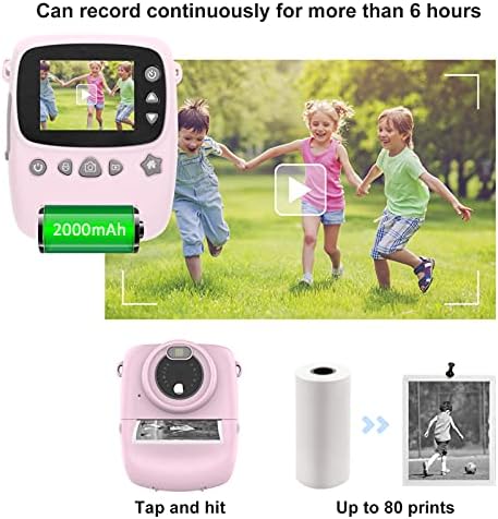 A gyerekek Digitális Fényképezőgép Azonnali Nyomtatás Kamera Játékok 2.4 inch Videó Felvevő Beépített Mikrofon, Hangszóró,