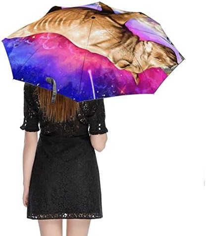 Olaj Festmény Elefánt Automata Esernyő, Hordozható, Összecsukható Esernyő Anti-UV, Vízálló Szélálló, valamint Utazás Esernyők az Automatikus